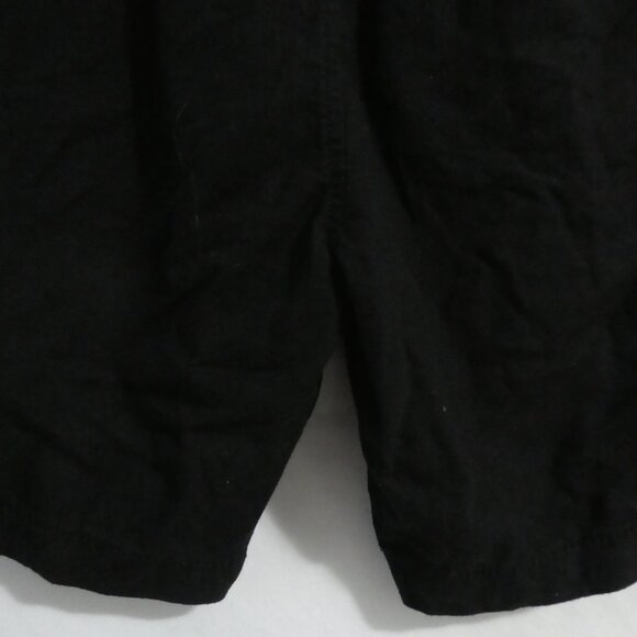 Black Shorts | Stretchy Waist and Drawstring Front | Button and Zip-Up Closure - Picture 13 of 14